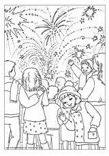 Colouring Bonfire Night Fireworks Pages Coloriage Coloring Feu Artifice Juillet Sheets Crafts Year Activityvillage Activities Children Color Kids Visit Christmas sketch template