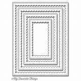 Stitched Rectangle Favorite Things Scallop sketch template