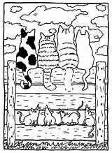 Kleurplaten Dikkie Dik Katten Hek Poezen Dieren Kat Tekening Epais Knutselen Animaatjes Huisdier Kittens Colorier Bezoeken Afkomstig sketch template