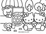 Kitty Hello Coloring Pages Friends Colorear Color Her Drawing Ausmalbilder Para Popcorns Eating Printable Malvorlagen Colouring Imágenes Print Sanrio Kids sketch template
