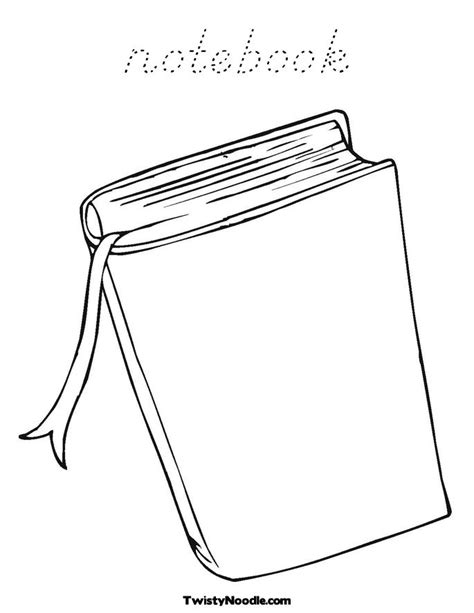 notebook coloring pages