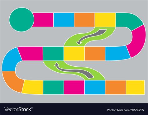 brightly color board game blank template vector image