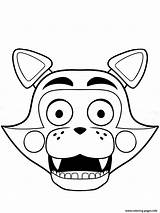 Coloring Foxy Pages Fnaf Freddy Popular Nights Printable sketch template