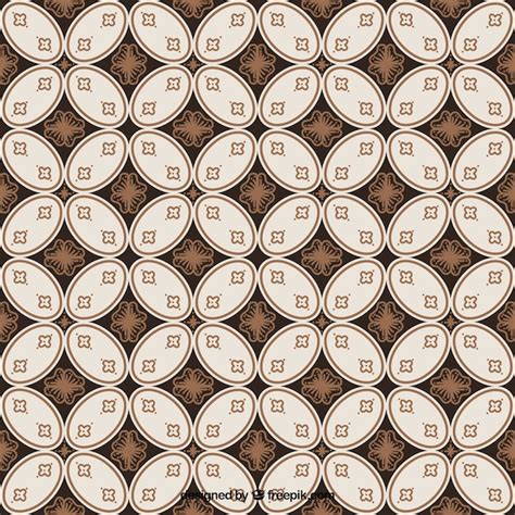 batik background  vintage geometric shapes vector