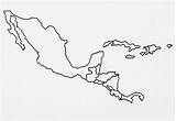 Central America Map Mexico Blank Outline Drawing Caribbean Maps Labels South Printable Without Latin Quality High North Paintingvalley Choose Board sketch template