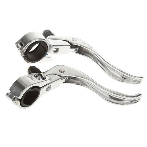 pair bicycle brake levers fixed gear brake handle fit mm mm silver ebay