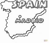 Spain Coloring Madrid Map Pages Printable Flag Spanish Colouring Kids Capital Countries Color Sheets Colorear Para España Dibujo Mapa Guatemala sketch template