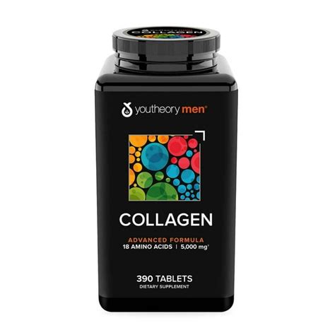 youtheory mens collagen advanced formula  tablets walmartcom walmartcom