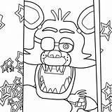 Coloring Pages Fnaf Characters Naf Getcolorings Color Foxy sketch template