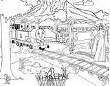 Thomas Coloring James Pages Friends Getcolorings Color Getdrawings sketch template