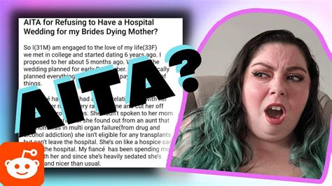 Aita For Not Wanting A Hospital Wedding Heather Mac Reacts Youtube