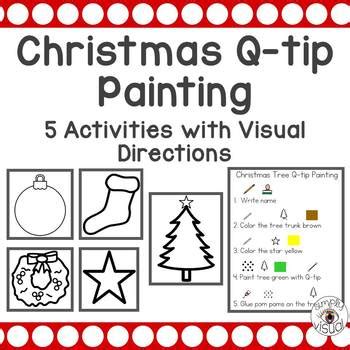 christmas  tip painting  simply visual teachers pay teachers