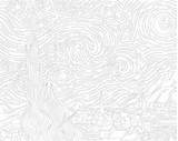 Gogh Starry Rawpixel sketch template