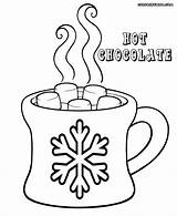 Chocolate Coloring Pages Cup Cocoa Drawing Hot Template Print Getdrawings sketch template