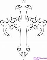 Cross Draw Tribal Drawings Step Crosses Cool Flowers Wings Drawing Clipart Cliparts Clip Dragoart Library Collection Attribution Forget Link Don sketch template