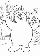 Frosty Snowman Coloring Pages Printable Template Dot Pencil Characters Cartoon Paper Drawing Greetings Categories sketch template