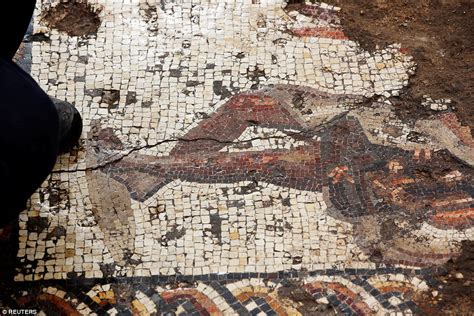 israeli archaeologists unveil rare and beautiful mosaic daily mail