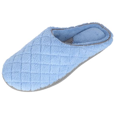 dearfoams womens quilted microfiber terry clog slipper