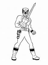 Coloring Pages Power Rangers Samurai Red Boys Cartoons sketch template