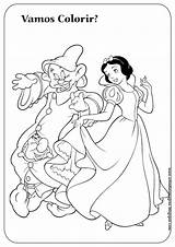 Branca Colorir Sete Anões Riscos Blancanieves Postar sketch template