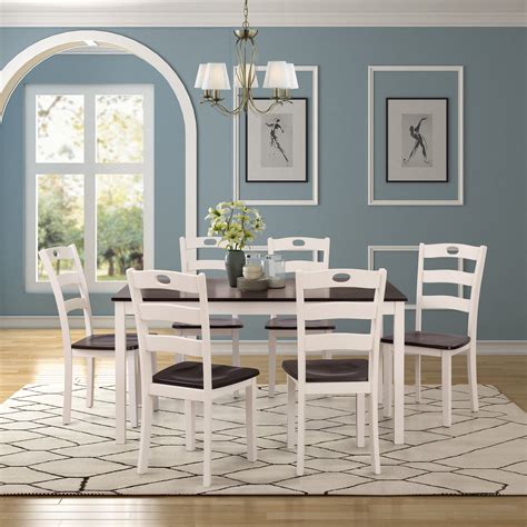 chairs  table dining sets segmart solid acacia wood rectangular