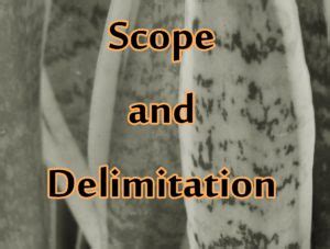 sample scope  delimitation thesis notes