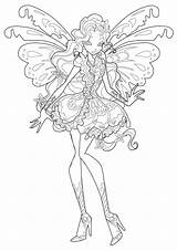 Winx Coloring Butterflix Pages Trix Tynix Layla sketch template