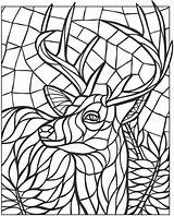 Coloring Pages Animal Mosaic Book Number Mosaics Dover Publications Haven Creative Welcome Color Deer Sheets Books sketch template
