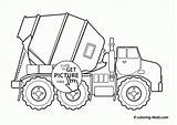 Coloring Truck Pages Kids Cement Transportation Choose Board Printable Concrete sketch template
