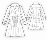 Raincoat Pattern Sewing Drawing Coat Patterns Lekala Technical Getdrawings Women Trench Choose Board sketch template