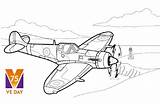 Coloring Spitfire Bombardero sketch template