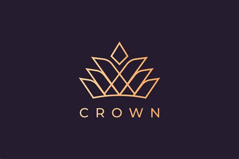 luxury crown logo  modern style  murnifine creative thehungryjpeg