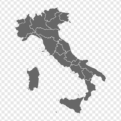 mappa bianca italia mappa  alta qualita della repubblica italiana  province su sfondo