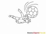 Torwart Springt Goalkeeper Coloring Cleats Fussball Titel Malvorlage sketch template