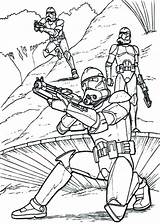 Clone Wars Coloring Star Pages Getcolorings Color sketch template