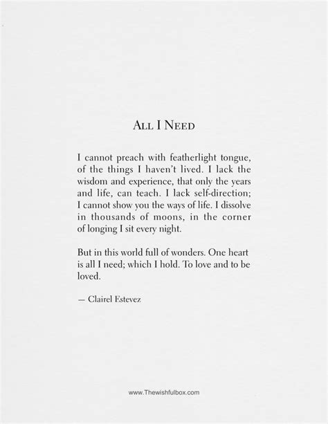 all i need inspirational love poem beautiful words and poetry