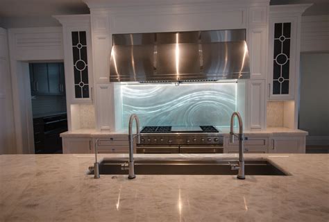 glass backsplashes large artistic designs   kitchen backpainted custom sizes fast ship