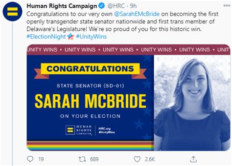 Sarah Mcbride Makes History As First Transgender Woman To