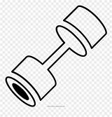 Dumbbell Coloring Clipart Line Pinclipart sketch template
