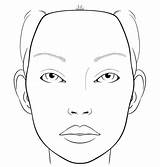 Face Template Makeup Blank Faces Chart Painting Create Clipart Coloring Clip Maquiagem Female Make Templates Doodling Printing Try Color Off sketch template