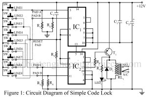 electronic code lock circuit engineering projects
