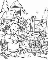 Coloring Pages Garden Choose Board Kids Cartoon Clipart Drawing Flower sketch template