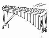 Xylophone Drawing Coloring Marimba Colouring Pages Instruments Coloriage Music Musique Muziek Template Clipartmag Bezoeken sketch template