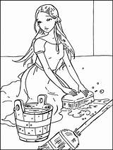 Cinderella Coloring Pages Charming Prince Stepmother Story Color Sisters Scrubbing Her Library Clipart Princess Popular Familyfuncartoons Coloringpages101 sketch template