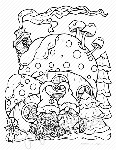 christmas gnome simple gnome coloring pages