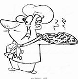 Italian Pizza Coloring Chef Pages Cartoon Outline Vector Pie Food Music Drawing Themed Happy Holding Color Getcolorings Printable Getdrawings Leishman sketch template