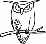 Owl Coloring Horned Pages Owls Great Clipart Printable Cartoon Kids Clip Burrowing Drawing Cliparts Library Color Easy Animal Clipartbest Catholic sketch template