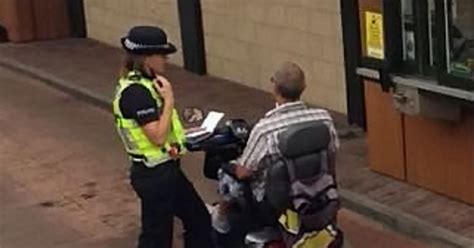 disabled man arrested for being drunk in charge of