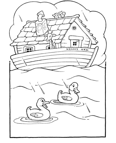 coloring page  noahs ark  animals
