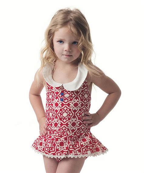 Look At This Be Girl Clothing Red Piper One Piece Swimsuit Infant